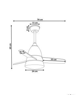 Ventoinha De Teto Multicolor Com Luz Strawberry