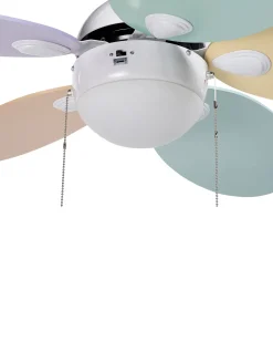 Ventoinha De Teto Multicolor Com Iluminação Weber