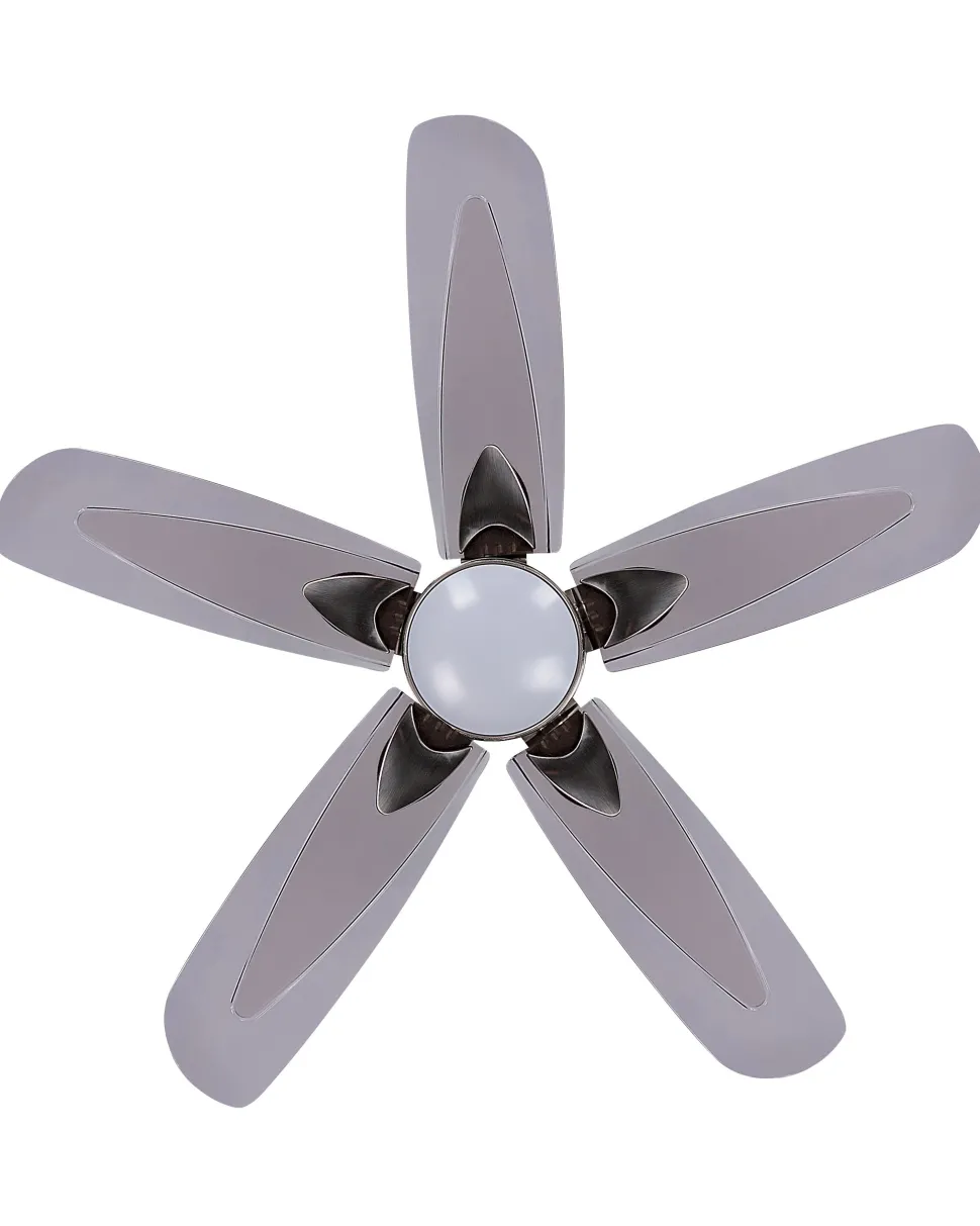 Ventoinha De Teto Prateada Com Iluminação Coyote