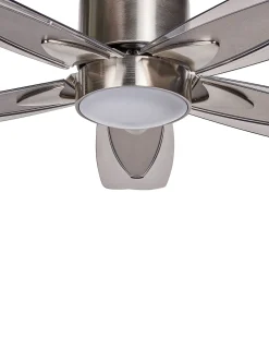 Ventoinha De Teto Prateada Com Iluminação Coyote