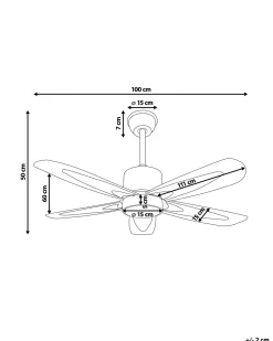 Ventoinha De Teto Prateada Com Iluminação Coyote
