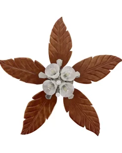 Ventoinha De Teto Prateada E Castanha Clara Com Luz Gila