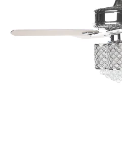 Ventoinha De Teto Prateada Com Luz Huai