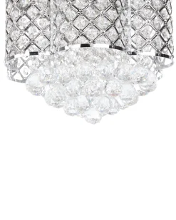 Ventoinha De Teto Prateada Com Luz Huai