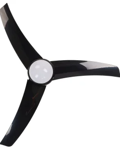 Ventoinha De Teto Preta Com Luz Led Jiboa